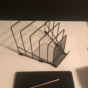 black desk organizer